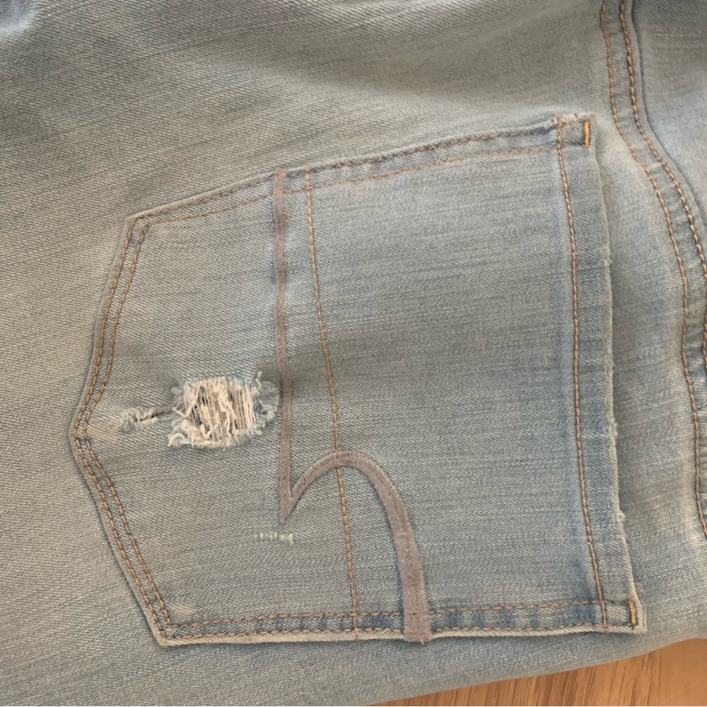 Distressed Light Blue Women's Jeans Super Skinny Stretch - Picture 9 of 9